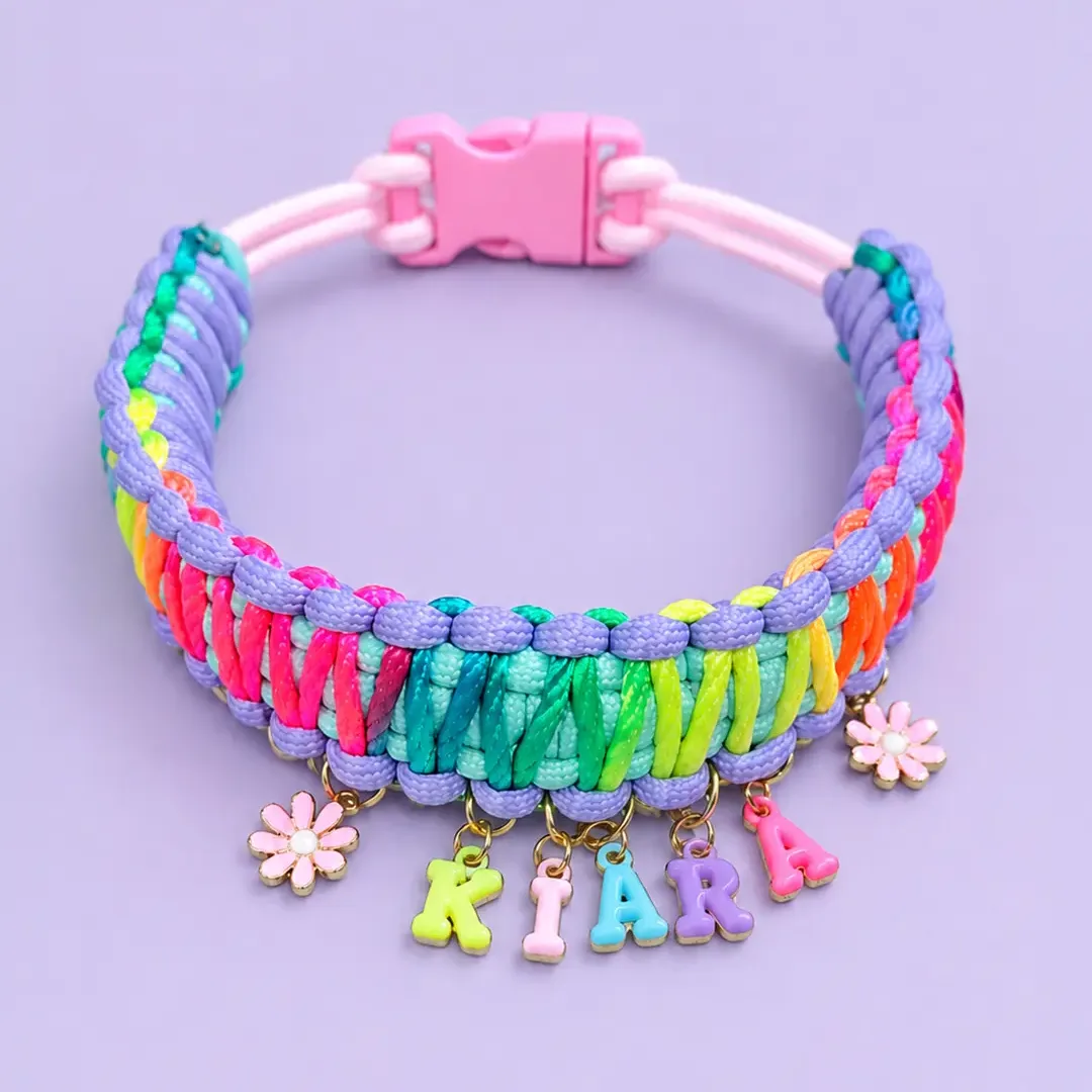 Collar Rojo y fucsia